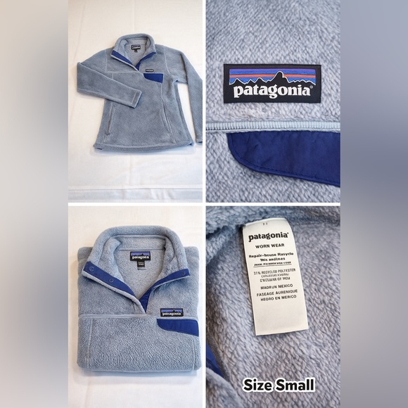 Patagonia Better Sweater 1/4 Zip Fleece Pullover  Blue Gray - Women’s Small - Picture 11 of 11